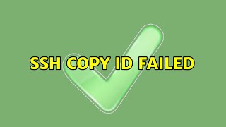 SSH copy ID failed
