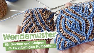 Wende-Strickmuster für Socken und Stulpen 