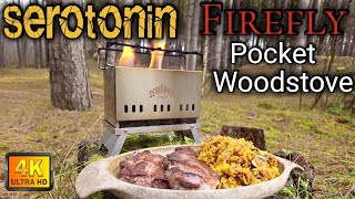 Serotonin Firefly Woodstove | Sizzling Lamb Steaks \u0026 Curried Rice | Cooking in Nature