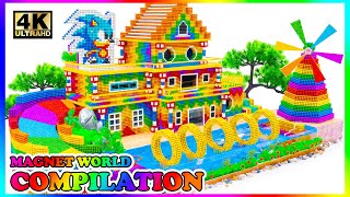 How To Make Rainbow SONIC X MINECRAFT Large Farm And Make Rainbow Elevator In Modern Palace