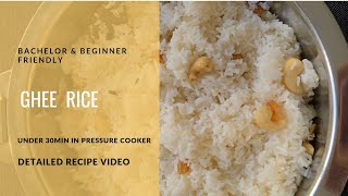 Ghee rice in pressure cooker ! Bachelor and Beginner Friendly recipe #cooking #gheerice