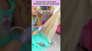 Diana Got A New Cute Rapunzel Toy Set Wow Kids | Kids Highlights #shorts