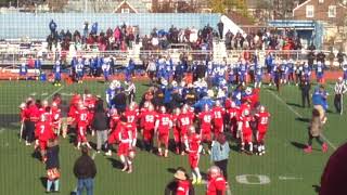 FIGHT: Carteret and Perth Amboy football teams fight during annual Thanksgiving rivalry game