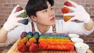 MUKBANG｜어벤져스 인피니티 치즈볼, 치즈스틱🌈 뿌링클 소스에 듬뿍 찍어서 먹기!! ｜Avengers Infinity Cheese Ball, Cheese Stick!!!