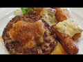 ガストの（水曜日）日替わりランチ（おろしﾊﾝﾊﾞｰｸﾞ u0026海老フライ u0026ソーセージ）税込み699円！日替わりスープ無料付き！paypay利用可🙆