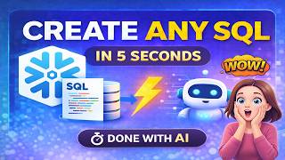 Snowflake - Create ANY SQL Query in 5 Seconds ⚡ | AI Generates Snowflake SQL Instantly |#vitechtalks