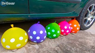 Water balloons vs Car 🚗 Experiment Crushing Crunchy #Shorts video by Dr Gear