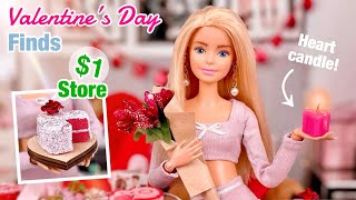 Barbie Doll Valentine’s Day Finds! Dollar Store Haul & Crafts + Decorating a Doll Room