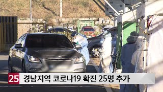 경남 코로나19 확진 25명 추가…가족·지인 접촉 감염