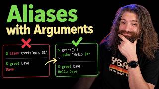 Aliases with Arguments in Bash - Bash Scripting Course (pt60)