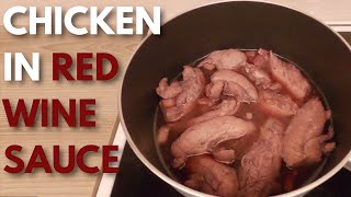Quick Chicken in Red Wine Sauce Recipe from Medieval France