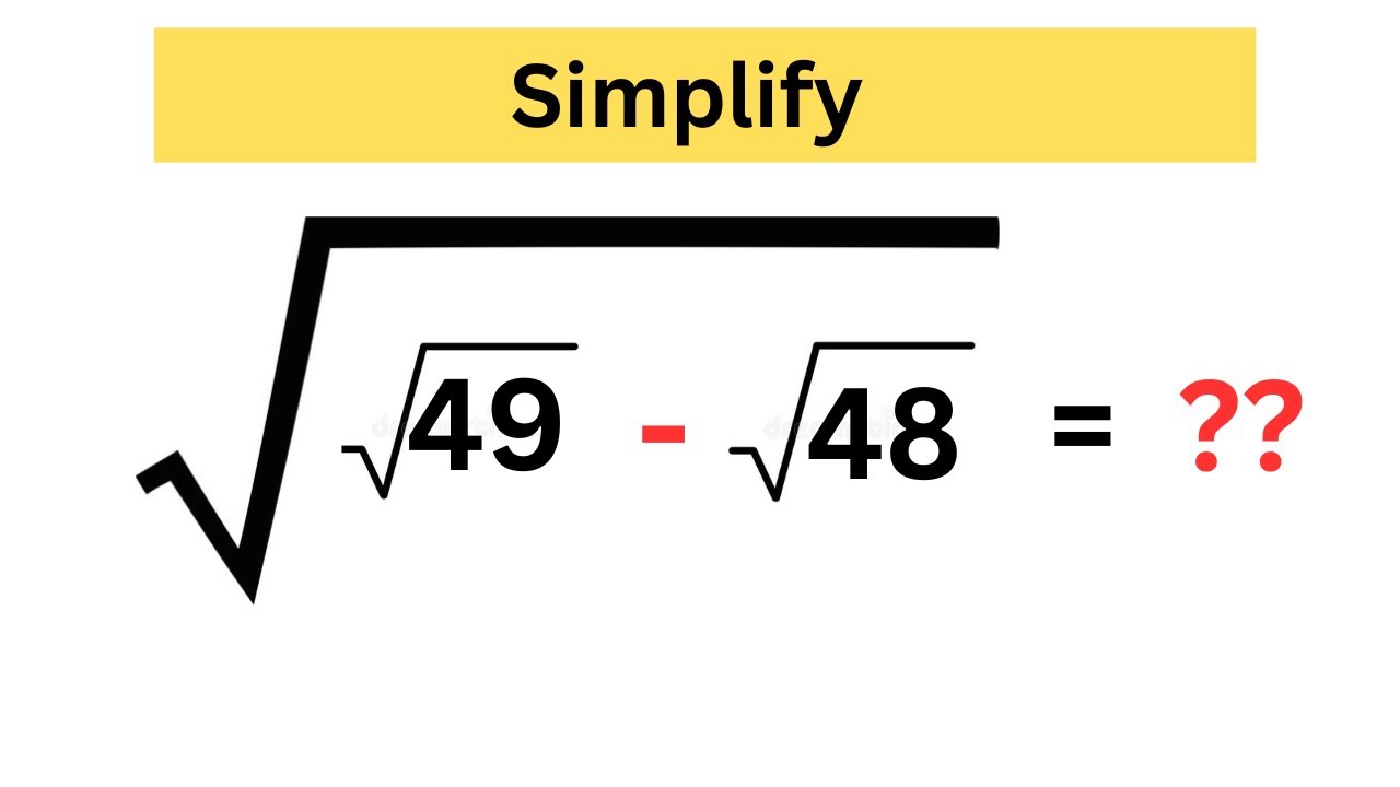 Nice Square Root Math Simplification Youtube
