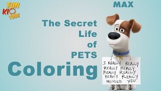 The Secret Life of Pets | Max Colouring for Kids by FunKidTube ✓