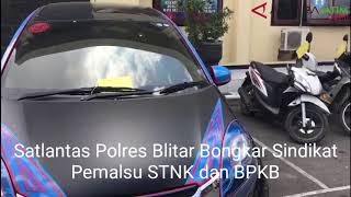 Satlantas Polres Blitar Bongkar Sindikat Pemalsu STNK dan BPKB