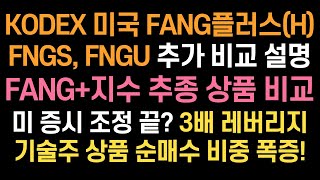 ETF 비교 - KODEX 미국FANG플러스(H), FNGS, FNGU / FANG플러스 지수 추종 상품(ETF, ETN) 상품 비교 / 3배 레버리지 상품 순매수 비중 폭증