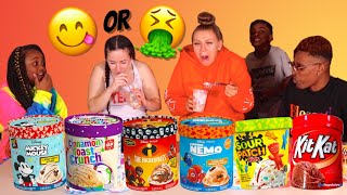 TRYING WEIRD ICE CREAM FLAVORS | W/ CAM AND COURTNEY! + MERCH GIVEAWAY