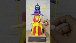 Shiv Parvati idol 💞 making | Shiv Parvati murti making made for Clay 🤩 #shorts #shivparvati #clayart