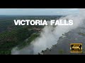 Victoria Falls in 4K - Mosi-oa-Tunya, Zambia & Zimbabwe [Drone Footage] Livingstone