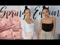 HUGE  SPRING PRETTY LITTLE THING TRY ON HAUL - AYSE AND ZELIHA