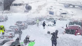 Chaos in Washington DC today!! Winter snow forces Trump's inauguration indoors