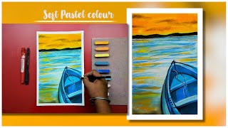 A Boat/Easy Pastel Colour /easy for beginners / step by step / Project 50 Days / Day#24