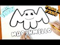 Como dibujar el logo de marshmello paso a paso | how to draw marshmallow