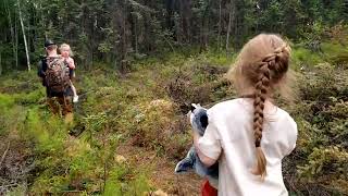 Alaskan Cabin Project - 'Hilltop' - Hiking down the footpath and gametrail