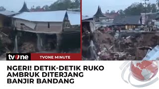 Empat Ruko di Padang Pariaman Ambruk Terbawa Banjir Bandang | tvOne Minute