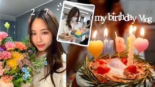 [International Couple] My B-day Vlog in Korea | Where is my boyfriend🥲..? | TWICE Nayeon short cut