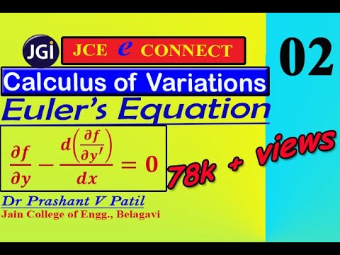 Derivation Of Euler's Equation || Calculus Of Variations || 18mat31 ...