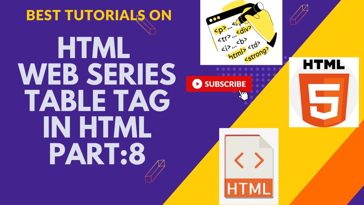 How To Create Table In Html|Table Tag In Html|Web Design Series Part:8 ...