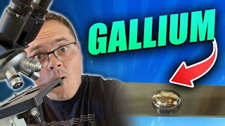 LIQUID METAL Gallium Under the Microscope!  #gallium #microscope #experiment #metalcrystals