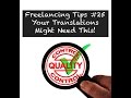 Translation quality - Freelance Translator Tips #25