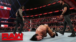 Roman Reigns and Seth Rollins save Dean Ambrose from 4-on-1 beatdown: Raw, Feb.
