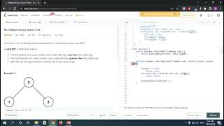 98 Validate Binary Search Tree Code | LeetCode | Java Solution