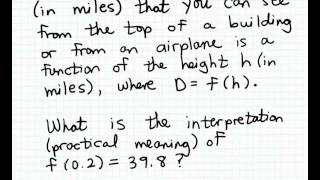 Interpreting function notation
