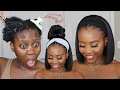 Hair Transformation! Weekly Routine for Dry Natural Hair + Spring Hairstyles - Headband Wig