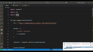 Python 3 Google Autocomplete & Suggest API Example to Generate Long Tail Keywords and Save as CSV