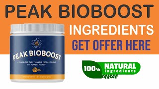 Peak Bioboost Ingredients | Peak Biome Ingredients