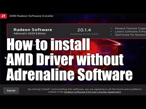 How to install AMD Drivers (without the installing Adrenaline Software)