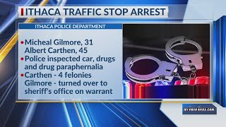 Two men arrested after traffic stop in Ithaca