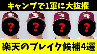 【球春到来】楽天のキャンプで1軍に大抜擢された期待の選手を4人紹介！