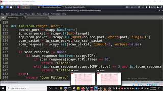 Malicious Python 3 Programming: Port Scanner - fin scan