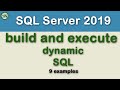 Build and Execute Dynamic SQL Statements in SQL Server.   9 Examples to help you build the skill.