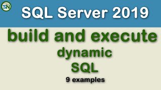 Build and Execute Dynamic SQL Statements in SQL Server. 9 Examples to help you build the skill.