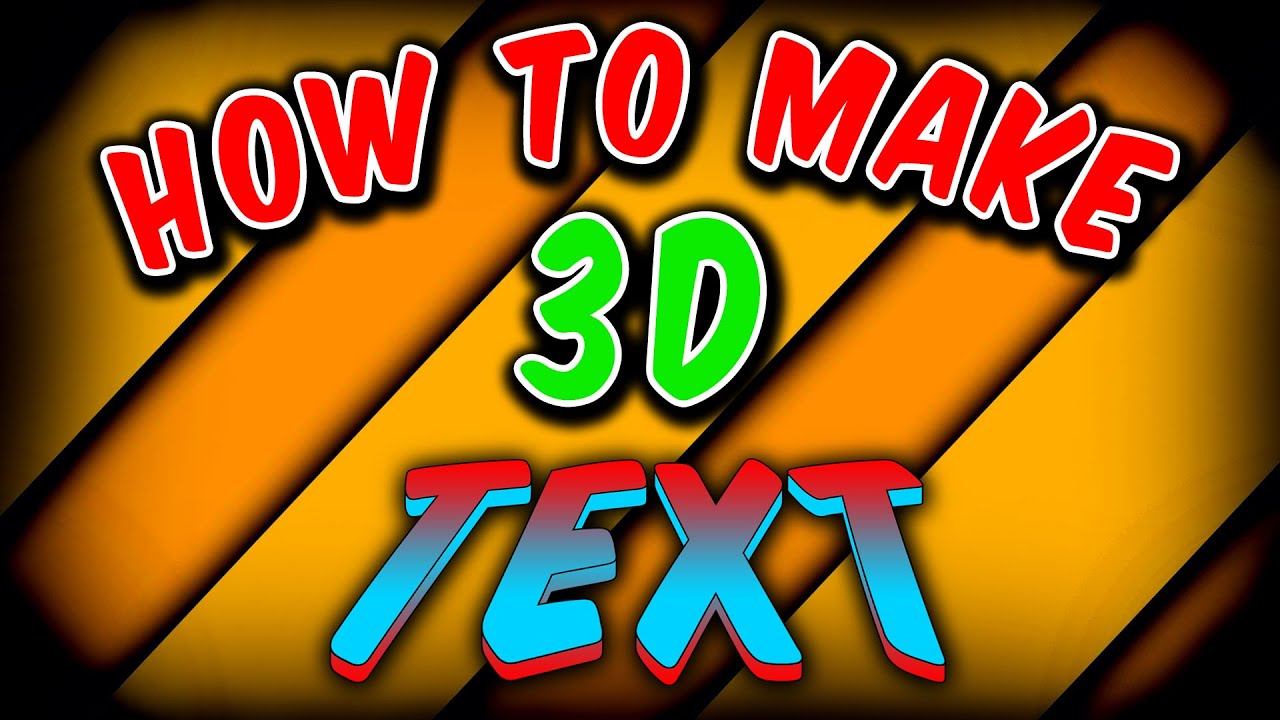 How To Make 3D Text In Photoshop CC (2015) - YouTube