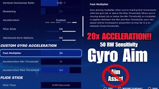 20x ACCELERATION w/ Gyro Aim?!? Fortnite PS5 (NO Aim Assist)