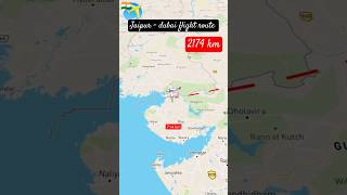 Jaipur to Dubai international flight route #flight #flightroute #aviation