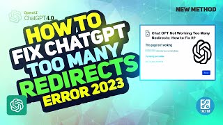 How to Fix ChatGPT Too Many Redirects" Error 2025