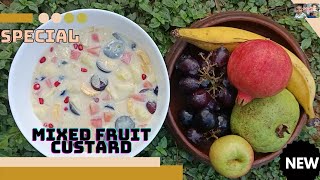 fruit custard recipe in Tamil | mixed fruit custard |mixed fruit and custard